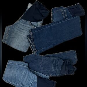 Maternity Jeans- lot of 4 Indigo Blue Size XS and Small